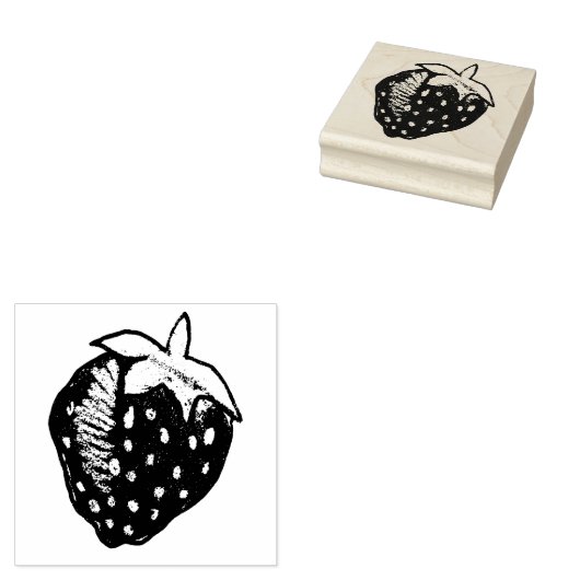 Erdbeere Gummistempel (Stempel)