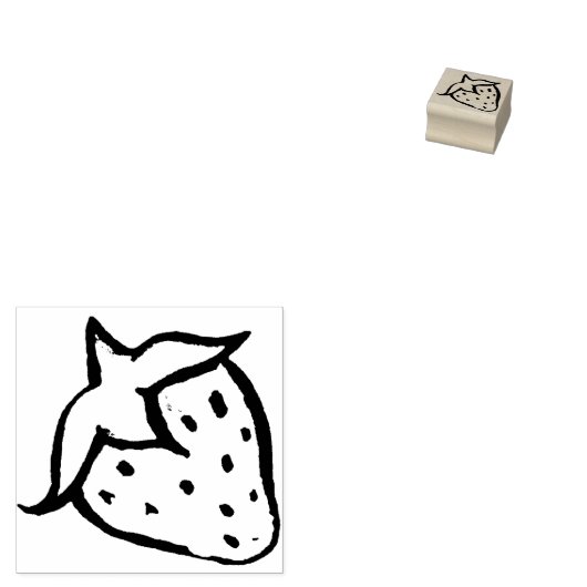 Erdbeere Gummistempel (Stempel)