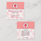 Erdbeere, hausgemachte Bath & Body-Label | Tag (Vorne/Hinten)