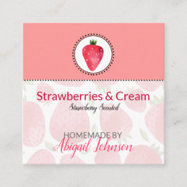 Erdbeere, hausgemachte Bath & Body-Label | Tag