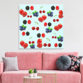 Erdbeere Heidelbeere BlackBerry Himbeere Leinwand (Insitu (Wohnzimmer))