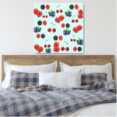 Erdbeere Heidelbeere BlackBerry Himbeere Leinwand (Insitu (Schlafzimmer))