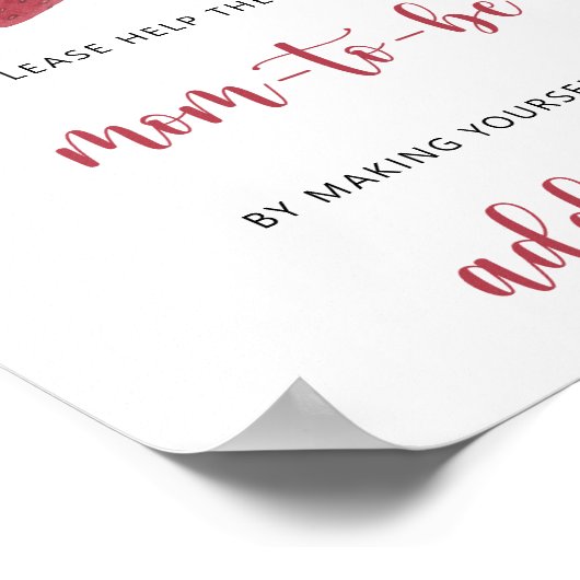 Erdbeere - Helfen Sie der geschäftigen Mama Poster (Ecke)