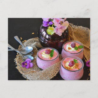 Erdbeere Himbeerdesserts Süßigkeiten nach Überquer Postkarte