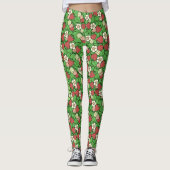 Erdbeere Hintergrund Muster Leggings (Vorderseite)