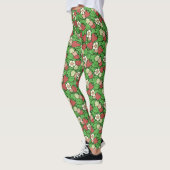 Erdbeere Hintergrund Muster Leggings (Links)
