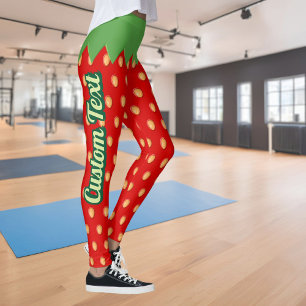 Erdbeere Hintergrund Muster Leggings