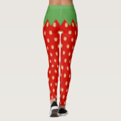 Erdbeere Hintergrund Muster Leggings (Rückseite)