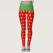 Erdbeere Hintergrund Muster Leggings (Vorderseite)