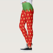Erdbeere Hintergrund Muster Leggings (Links)