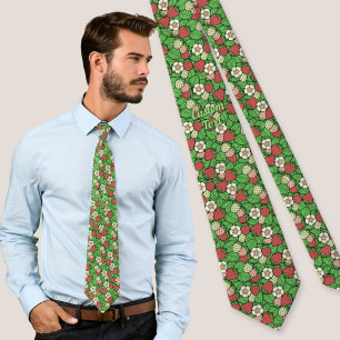 Erdbeere Hintergrund Muster Neck Tie Krawatte