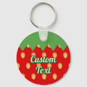 Erdbeere Hintergrund Muster Schlüsselanhänger (Vorderseite)