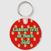 Erdbeere Hintergrund Muster Schlüsselanhänger (Rückseite)