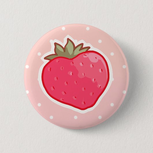 Erdbeere I <3 Button (Vorderseite)