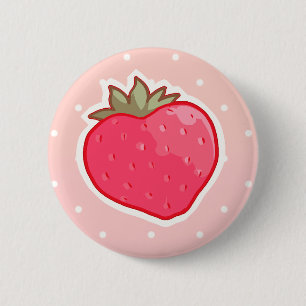 Erdbeere I <3 Button