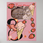 Erdbeere Ice Cream Poster (Vorne)