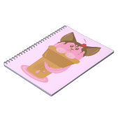 Erdbeere Ice Creme Cat Notizblock (Linke Seite)