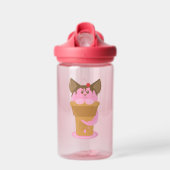 Erdbeere Ice Creme Cat Trinkflasche (Vorne)