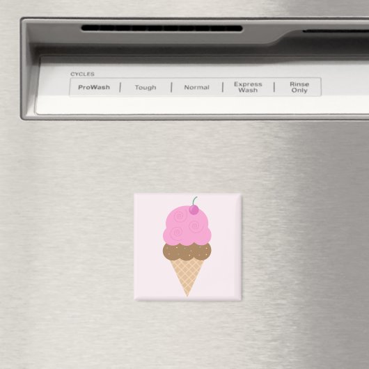 Erdbeere Ice Creme Cone Magnet (In Situ (Geschirrspüler))