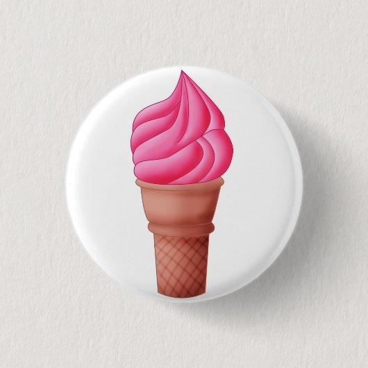 Erdbeere Icecream - Schaltfläche Button (Vorderseite)