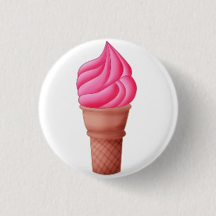 Erdbeere Icecream - Schaltfläche Button