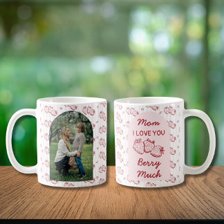 Erdbeere ich liebe dich Mama Muttertagsfoto Kaffeetasse