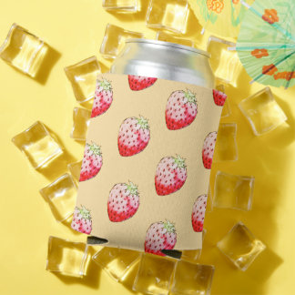 Erdbeere in Gelb Dosenkühler