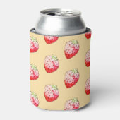 Erdbeere in Gelb Dosenkühler (Kanne Vorderseite)