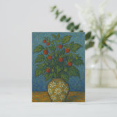 Erdbeere in Vase Postkarte (Stehend Vorderseite)