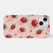 Erdbeere iPhone 15 Hülle (Rückseite (Horizontal))