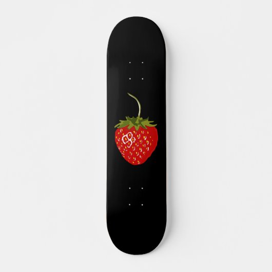 Erdbeere ist die Frucht der Liebe Skateboard (Vorne)