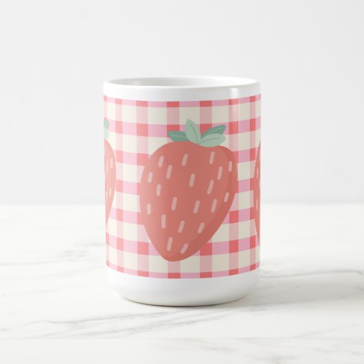 Erdbeere 🌸 Kaffee Tasse 15oz (Mittel)