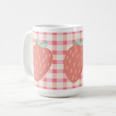 Erdbeere 🌸 Kaffee Tasse 15oz (Vorderseite Links)