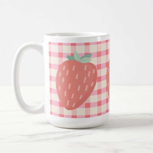 Erdbeere 🌸 Kaffee Tasse 15oz (Links)