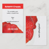 Erdbeere - Kartenvorlage Visitenkarte (Vorne/Hinten)