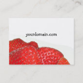 Erdbeere - Kartenvorlage Visitenkarte (Rückseite)