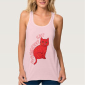 Erdbeere Katzenrosa Katzen niedlicher stylischer T Tank Top (Vorderseite)