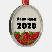 Erdbeere Keepake-Ornament Ornament Aus Metall (Rechts)