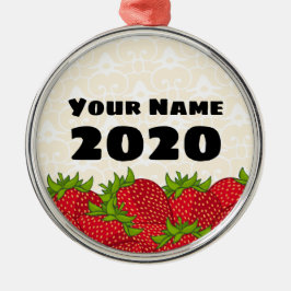 Erdbeere Keepake-Ornament Ornament Aus Metall