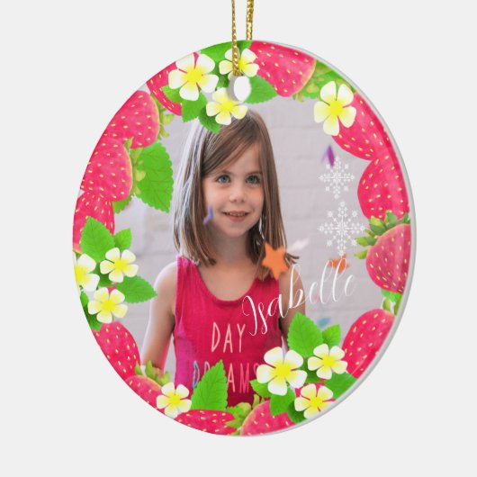 Erdbeere Keramik Ornament (Links)