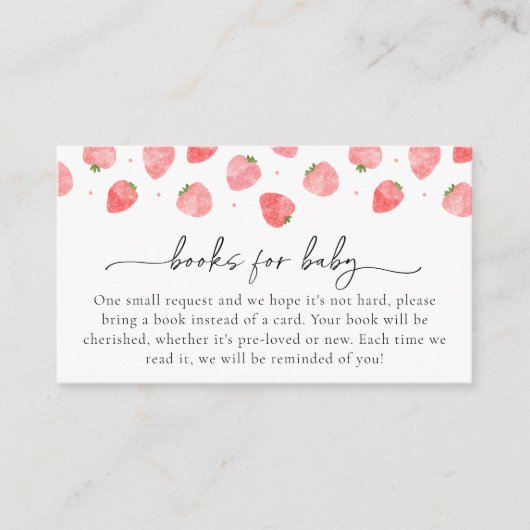 Erdbeere Kinderduschbücher für Babykarten Begleitkarte (Vorderseite)