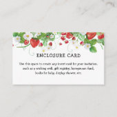 Erdbeere Kindergeburtstag Details Begleitkarte (Vorderseite)