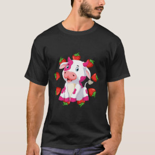 Erdbeere Kuh Niedliches Obst Kuh T-Shirt