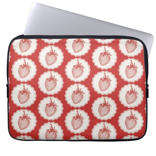 Erdbeere Laptopschutzhülle (Vorderseite)