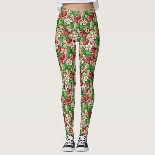 Erdbeere Leggings (Vorderseite)