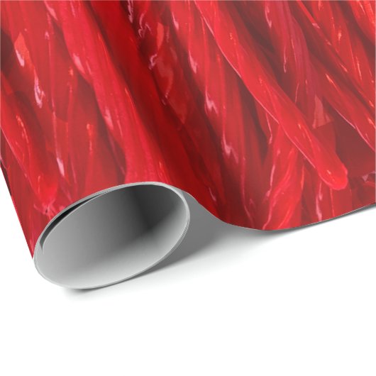 Erdbeere Licorice Fun Food Wrapping Paper Geschenkpapier (Rolleneckpunkt)
