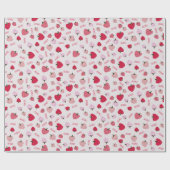 Erdbeere Liebe Geschenkpapier (Flach)