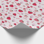 Erdbeere Liebe Geschenkpapier (Ecke)