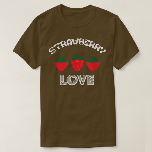 Erdbeere Liebe Vegan T-Shirt (Design vorne)