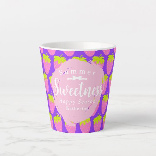 Erdbeere Lila Milchtasse (Vorderseite)